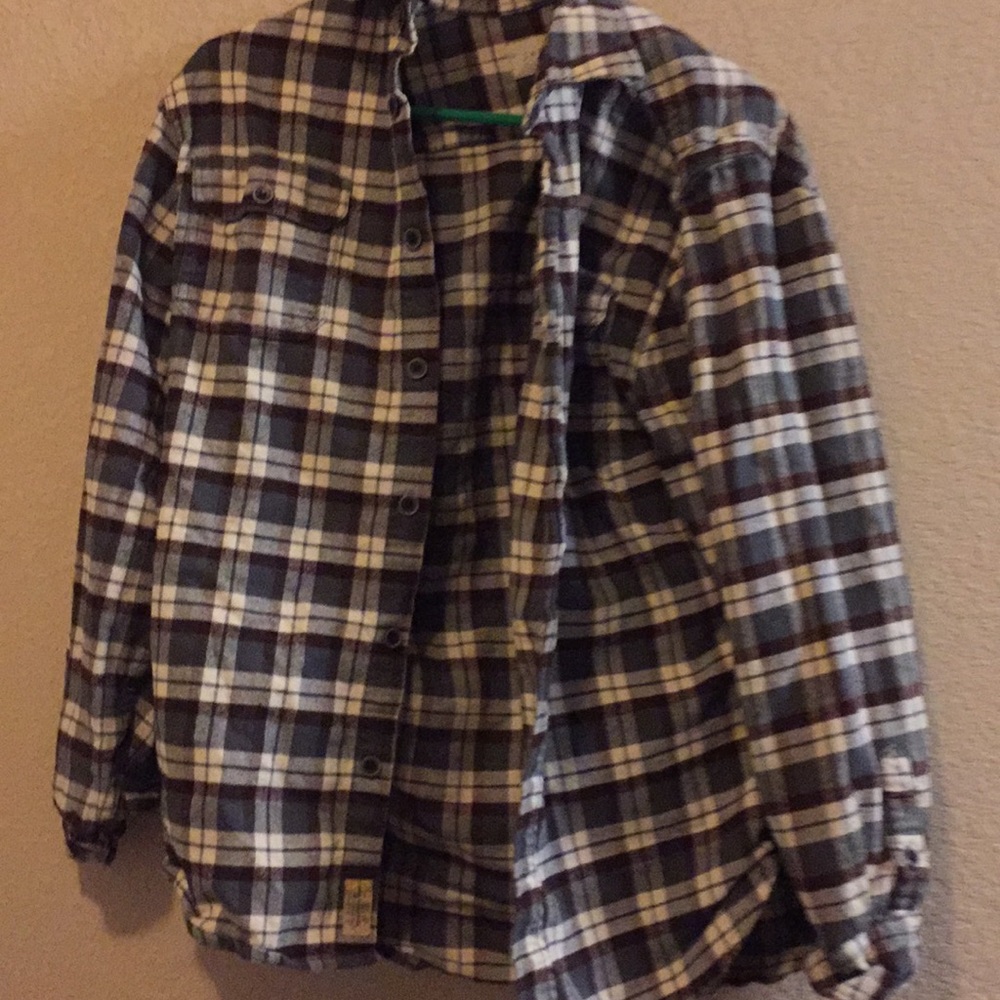 Grey and Red Flannel